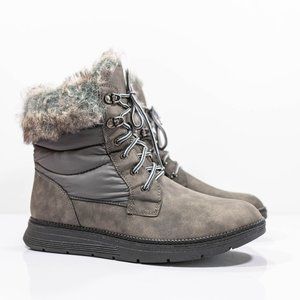 Journee Collection Flurry Faux-Fur Lace-up Boots